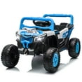 thumbnail image 1 of Xuanlur 12V 4.5AH Ride on UTV for Kids, Electric Car w/Parents Control & App Control, 25W*2 Motors Battery Powered w/Slow Start, Swing Function, Lights, Music, Ride on Toy for Kids Aged 3-6, Blue, 1 of 7