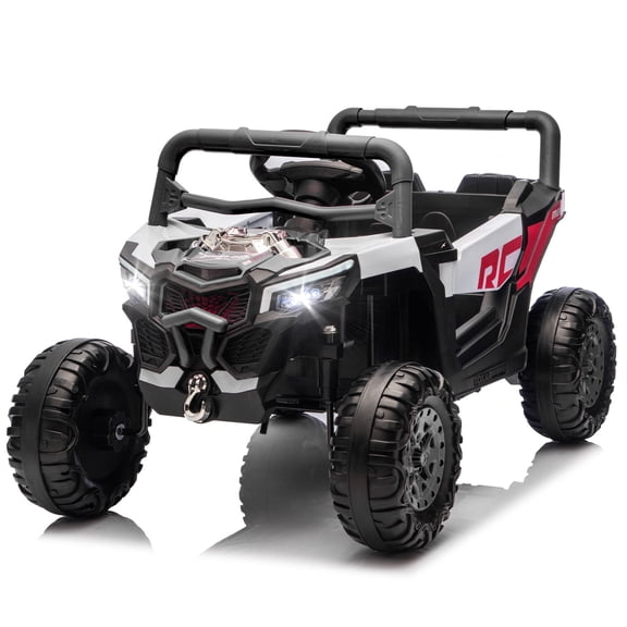 Xuanlur 12V 4.5AH Ride on UTV for Kids, Electric Car w/Parents Control & App Control, 25W*2 Motors Battery Powered w/Slow Start, Swing Function, Lights, Music, Ride on Toy for Kids Aged 3-6, Black