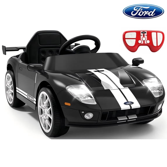 Xuanlur 12V Power Ride on Toys for Toddlers, Licensed Ford GT Ride on Cars for Kids, Kid Electric Car, Aged 1-5Y, 3 Speed, Black