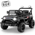 thumbnail image 1 of Xuanlur 12V Ride on Electric Truck Car for Kids, Kids Electric Vehicles w/Remote Control, Bluetooth Music, Horn, 3 Speeds, 3.5 Mph Max Speed, Soft Start, Ride on Car Toy for Toddler Kid (Black), 1 of 7