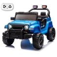 thumbnail image 1 of Xuanlur 12V Kids Ride on Car with Remote Control, Ride on Toys w/ Dual Drive, Four-Wheel Suspension, Bluetooth Music, LED Lights, USB, Shock Absorption, Toys Car for Kids Aged, Blue, 1 of 8