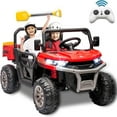 thumbnail image 1 of Xuanlur 24V 2 Seater Kids Ride on Car Truck, Ride on UTV W/ 2x200W Motor, 24 Volt Ride on Toys W/ Dump Bed/Shovel, Electric Car for Kids W/ Durable Tires, LED Light, Music, Remote Control, Red, 1 of 9