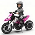 thumbnail image 1 of Xuanlur 24V 9AH Electric Motorbike, 9 mph & 110lb Max, 200W Ride on Motorcycle for Big Kids w/EVA Tires, LED Lights & Power Display, 2 Speed, Bluetooth, Music, Electric Motorcycle for Ages 6+, Pink, 1 of 8