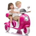 thumbnail image 1 of Xuanlur 12V Kids Electric Motorcycle, 3 Wheel 2 Seater Ride on Motorcycle w/Remote Control, 25W*2 Motors Electric Motorcycle w/Big Storage Box, Music, Horn, Light, Ride on Toys for Kids 3-8, Rose, 1 of 7