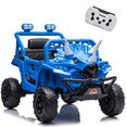 thumbnail image 1 of Xuanlur 12V Dinosaur Ride on Toys, Electric Car for Toddlers 2-4 w/Parent Control, Ride on Car w/Lights, 4-Wheel Suspension, Music, Bluetooth, 2.49-3.11MPH, Simulated Animal Vehicle for Kids (Blue), 1 of 7