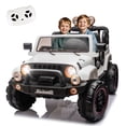thumbnail image 1 of Xuanlur 24V Ride on Toys for Big Kids w/Width 2 Seat, Ride on Truck w/ Remote Control, Kids Electric Car for Kids, Rear Suspension, Portable Pull Rod, Light, Trunk Storage, Bluetooth, 2.5-4 MPH,White, 1 of 7
