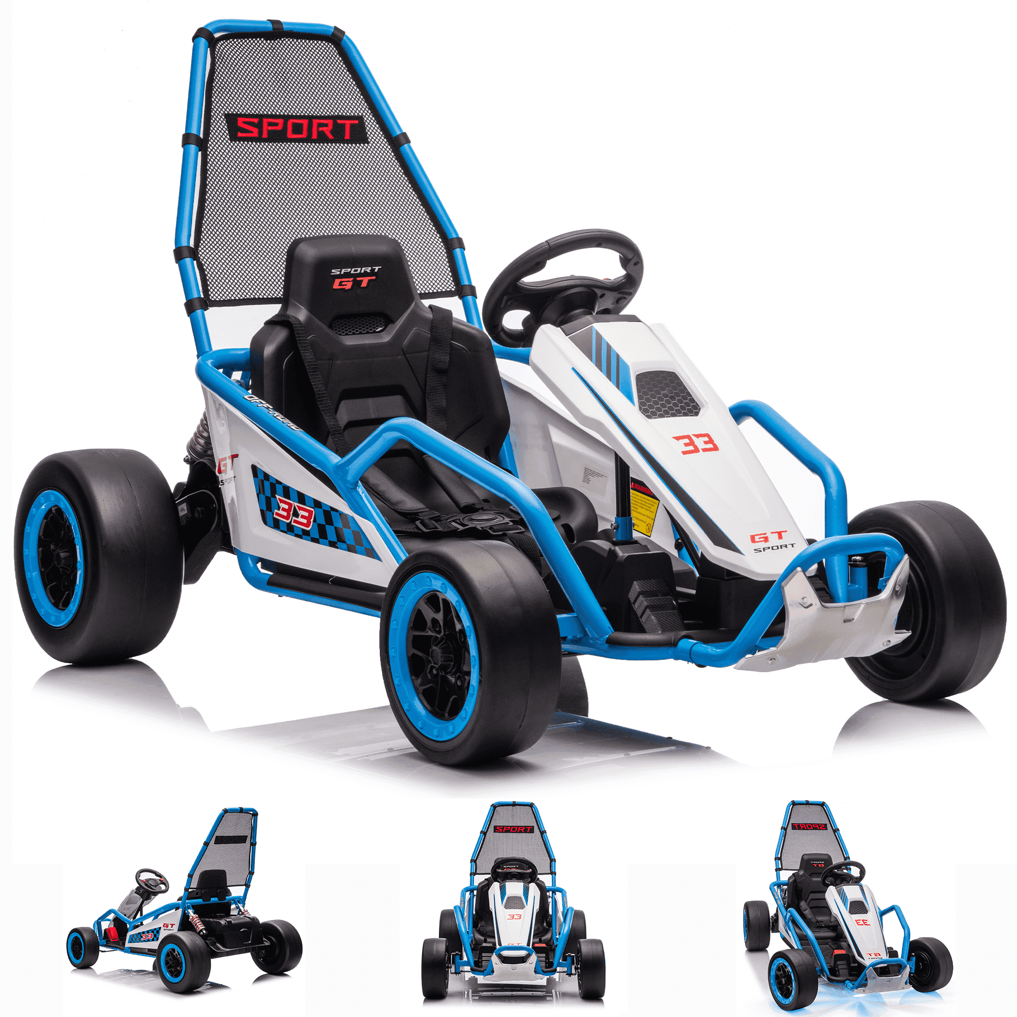 Xuanlur 24V Go Kart Ride on Toys w/Dual 200W Motors, Electric Go