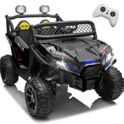 Xuanlur 24V Ride on Toys for Big Kids, 2 Seater Kids Electric Car w/Remote Control, 4x200W Motors, 4WD/2WD, EVA Tires, 4-Wheel Suspension, LED Lights, Bluetooth, Ride On UTV for Kids Ages 3-8, Black