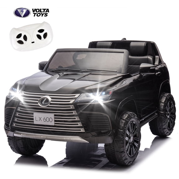 Xuanlur 24V 7AH Ride on Toys for Big Kids, Licensed LEXUS LX600 2 Seater 110W Motor Ride on Cars w/Remote Control, 4-Wheel Suspension, LED, Music, Power Display, Electric Car for Boys Girls, Black