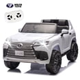 thumbnail image 1 of Xuanlur 24V 7AH Ride on Toys for Big Kids, Licensed LEXUS LX600 2 Seater 110W Motor Ride on Cars w/Remote Control, 4-Wheel Suspension, LED, Music, Power Display, Electric Car for Boys Girls, White, 1 of 7