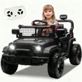 thumbnail image 1 of Xuanlur 24V Ride on Toys with Parents Control, Ride on Truck Car with Four-Wheel Suspension, Electric Vehicles for Kids, Power Display, Bluetooth, MP3, Music, LED Headlight, 1.86-3.11MPH (Black), 1 of 8