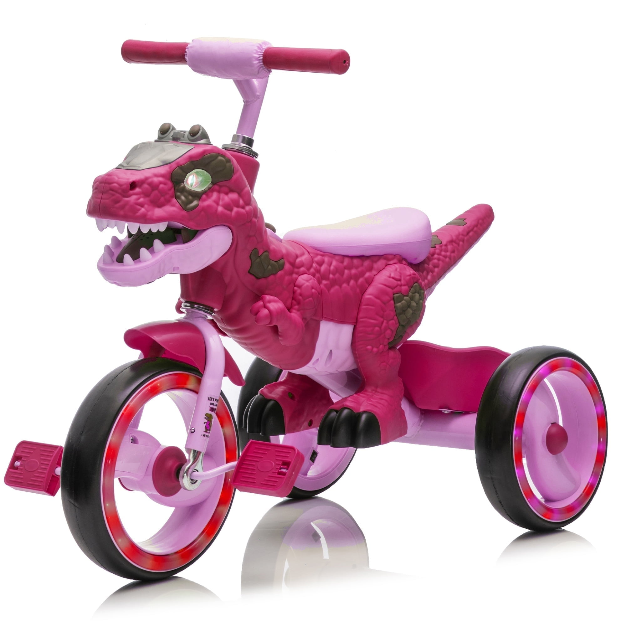 Mini Ricksaws For Kids Rideable Xuanlur Kids Ride on Dinosaur Tricycle, Toddlers Kid Trike with EVA ...