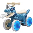 thumbnail image 1 of Xuanlur Dinosaur Balance Bike for 1-3 Year Olds, Toddler Bike with EVA Tires, Light-Up Wheels, Baby Bike with Music & Mist Spray Effects, Dinosaur Ride on Toy, Perfect First Birthday Gift, Blue, 1 of 7