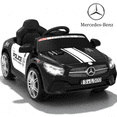 thumbnail image 1 of Licensed Benz CLS 350 12V Electric Ride on Toys with Bluetooth Music, LED Lights, Spring Suspension, Power Car Wheels, Electric Car for Kids with Parent Remote Control (Black Police Car), 1 of 7