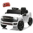 thumbnail image 1 of Xuanlur 12V Licensed Dodge RAM 3500 Ride on Toy for Kids, Toddler Ride on Truck with Remote Control, 2WD, Rear Shock Suspension, LED, Electric Car for Kids with Bluetooth, 3 Point Safety Belt (White), 1 of 7