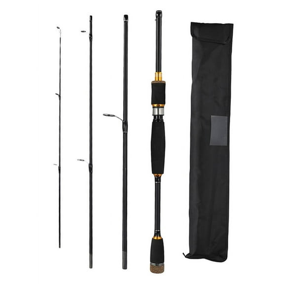 Xuanqin 1.8m Carbon Fiber Lure Fishing Rod ML Travel Spinner Baitcasting Pole, Fishing Rod