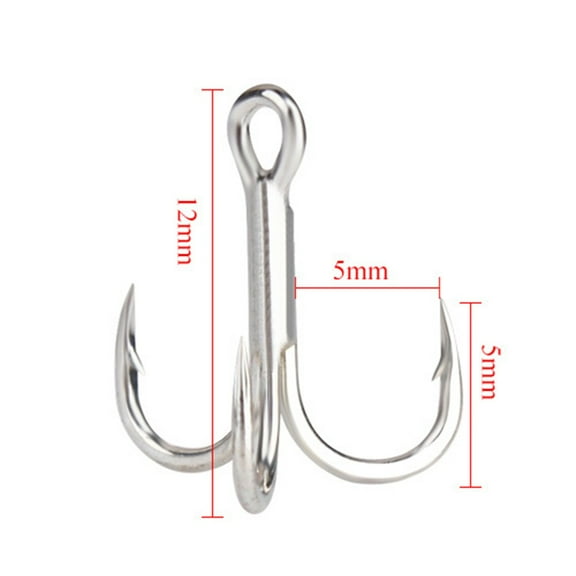 Xuanqin 20 Pcs High Carbon Steel Treble triple Hook Antirust lure fishinghook, Fishhook