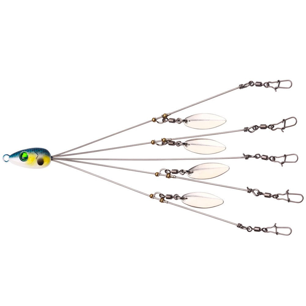 Ombrello Pesca Bass Lure Rig 5 Braccia Alabama Rig Testa Nuoto - 7
