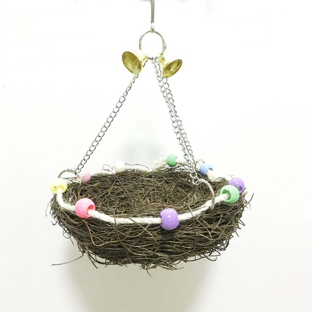 Xuanyoung Bird Nests Pet Bird Nest Hammock Swing Hanging Chew Toys