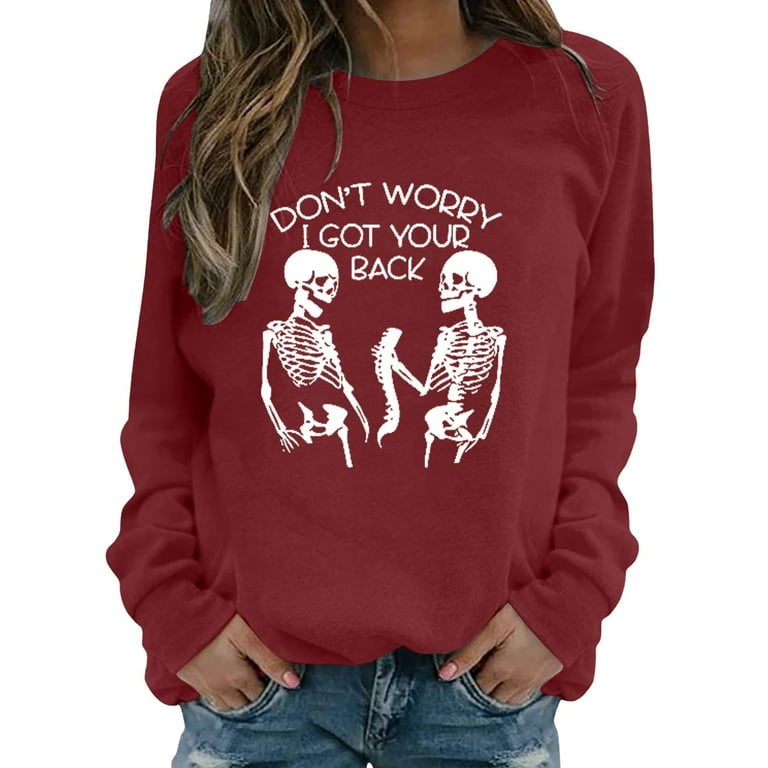 Skeleton crew neck sweatshirt hotsell