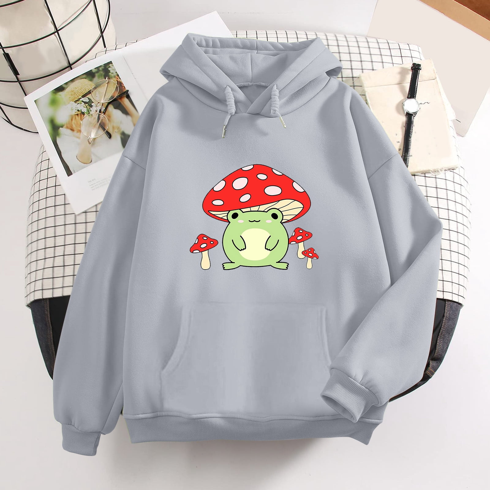 Xuapaodt〗Women'S Winter Hooded Sweatshirt Womens Cute Frog Sweatshirt Kawaii  Mushroom Hoodie For Teen Girls Clothes Hoodie - Walmart.com