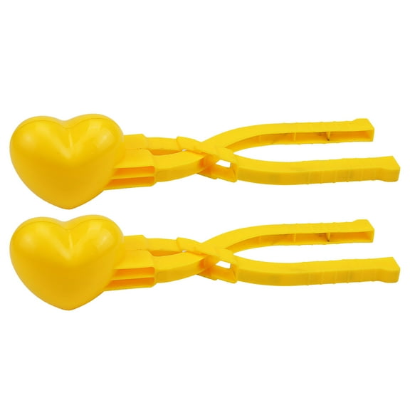 Xubinwww 2PCS Heart Snowball Maker Winter Snowball Maker Clip Kids Outdoor Snowball Clip Fridge for Toddlers Gears Kid Animals Games for Toddlers 3-4 Years Old Bathtub Letters for Kids Beads for