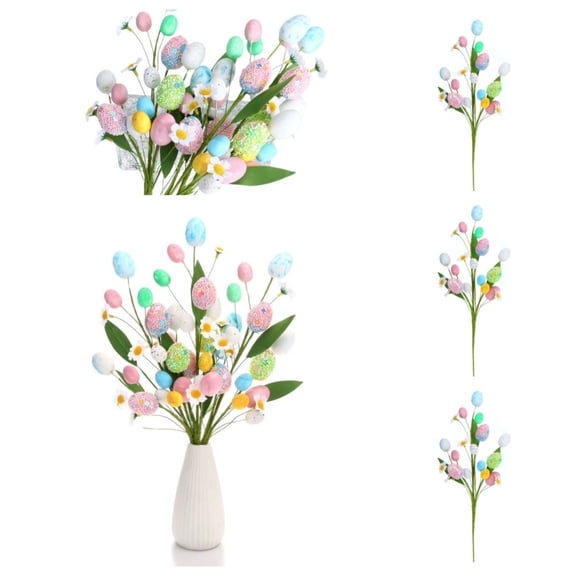 Xubinwww Easter Egg Cuttings Easter Party Easter Eggs Egg Decorate Your Garden Window And Door. Winter Silk Flowers Flowers Flowers for Outdoor Daffodil Flowers Leaves Bouquet Flowers Large Flowers