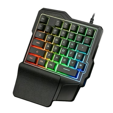 Xubinwww K7left hand wired 35 keys keyboard backlit game keyboard USB connection Computer Wi Keyboard No Sound Keyboard 1800 Keyboard Wi Keyboard Gaming Wireless Keyboard That Lights up Light up