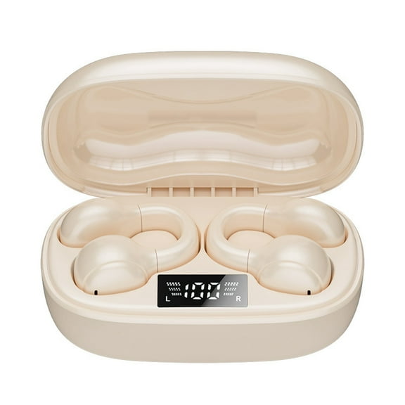 Xubinwww Mini True Wireless Headphones 5.3 Clip On Air Conduction Hanging Ear Wireless Running Headphones Digital Display Wireless Earphones M16104 Earbuds for Ear Buddies Wireless Headphones Surround
