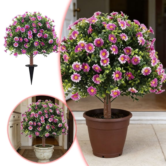 Xubinwww Outdoor Winter And Summer Purple Small Wrinkled Chrysanthemum Garden Courtyard Door Potted .6 Inches. Fall Flowers for Outdoors Flowers for Floating Peony Flowers in Vase Winter Flower