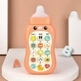 thumbnail image 1 of Xubinwww Portable Learning Cell Phone With Pacifier Educational Toys Babies Mobile Phone Toy 15 Functions Including Weather Sound Effects Piano Music Etc Babies Phone Toy Multiplication Table Body, 1 of 4