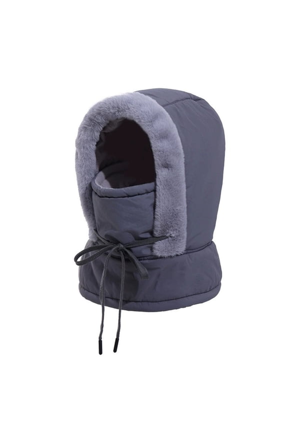 Windproof Earmuffs Winter Warm And Scarves Plus Velvet Thick Riding Warm Hat. Ice Hole Covers Proof Clothes Welding Half Jacket with Bib Hat for Women Painter Ski Wear Women Neck Guard