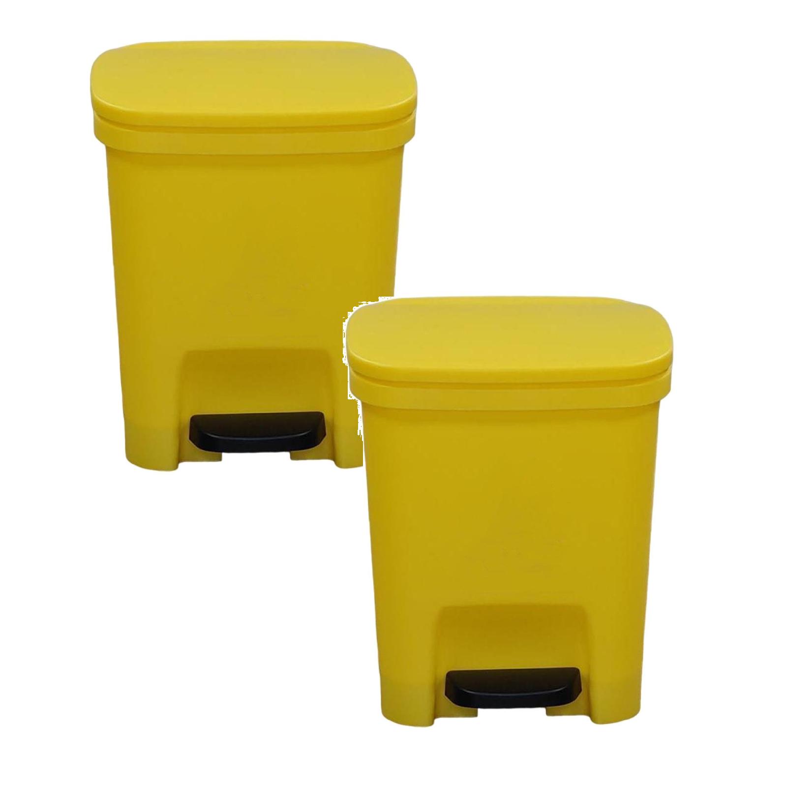 Xubond 10L Gallon Trash Can Plastic Step on Kitchen Black Compost
