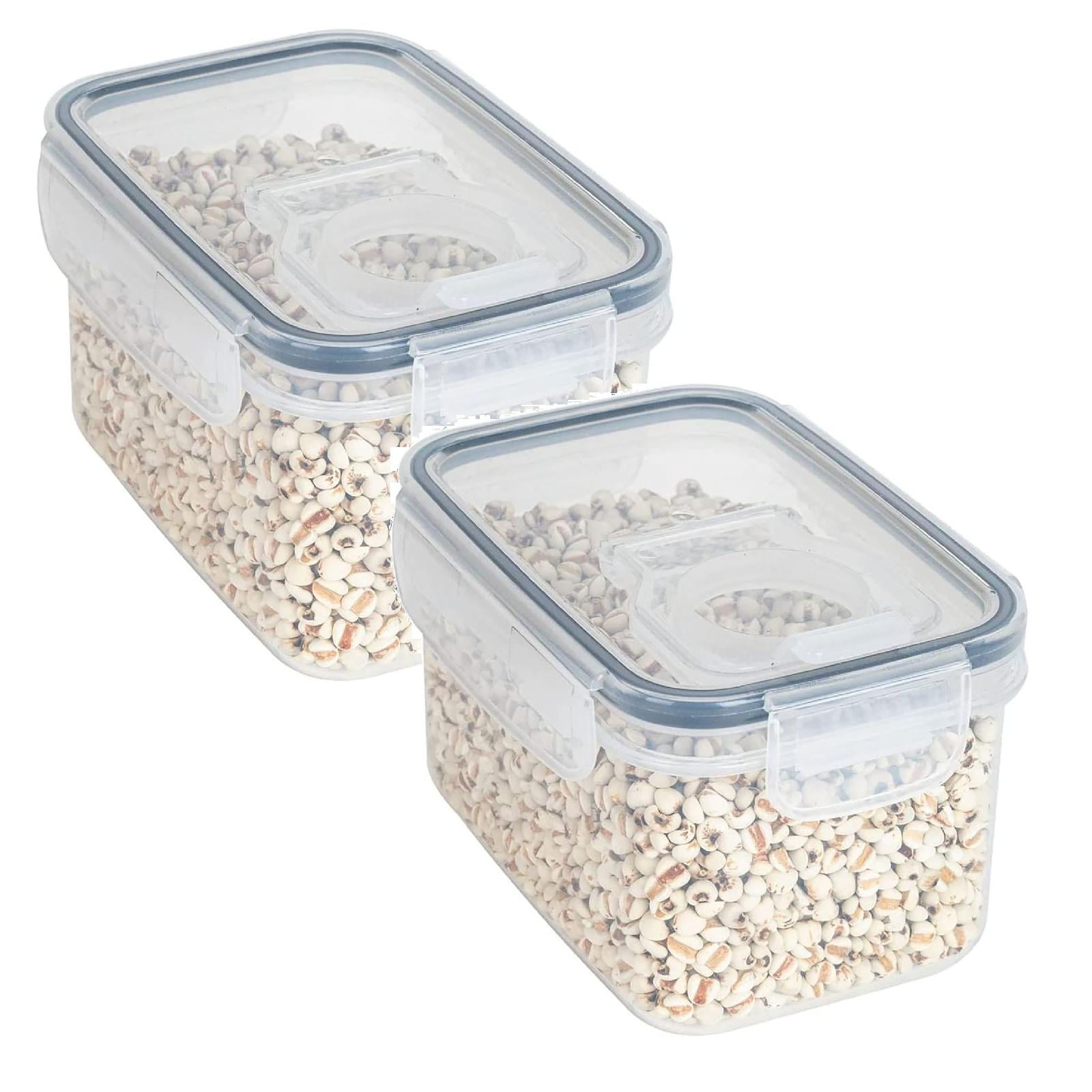 Xubond 5 Size Single Clear Plastic Storage Jars Vacuum Proof Fresh