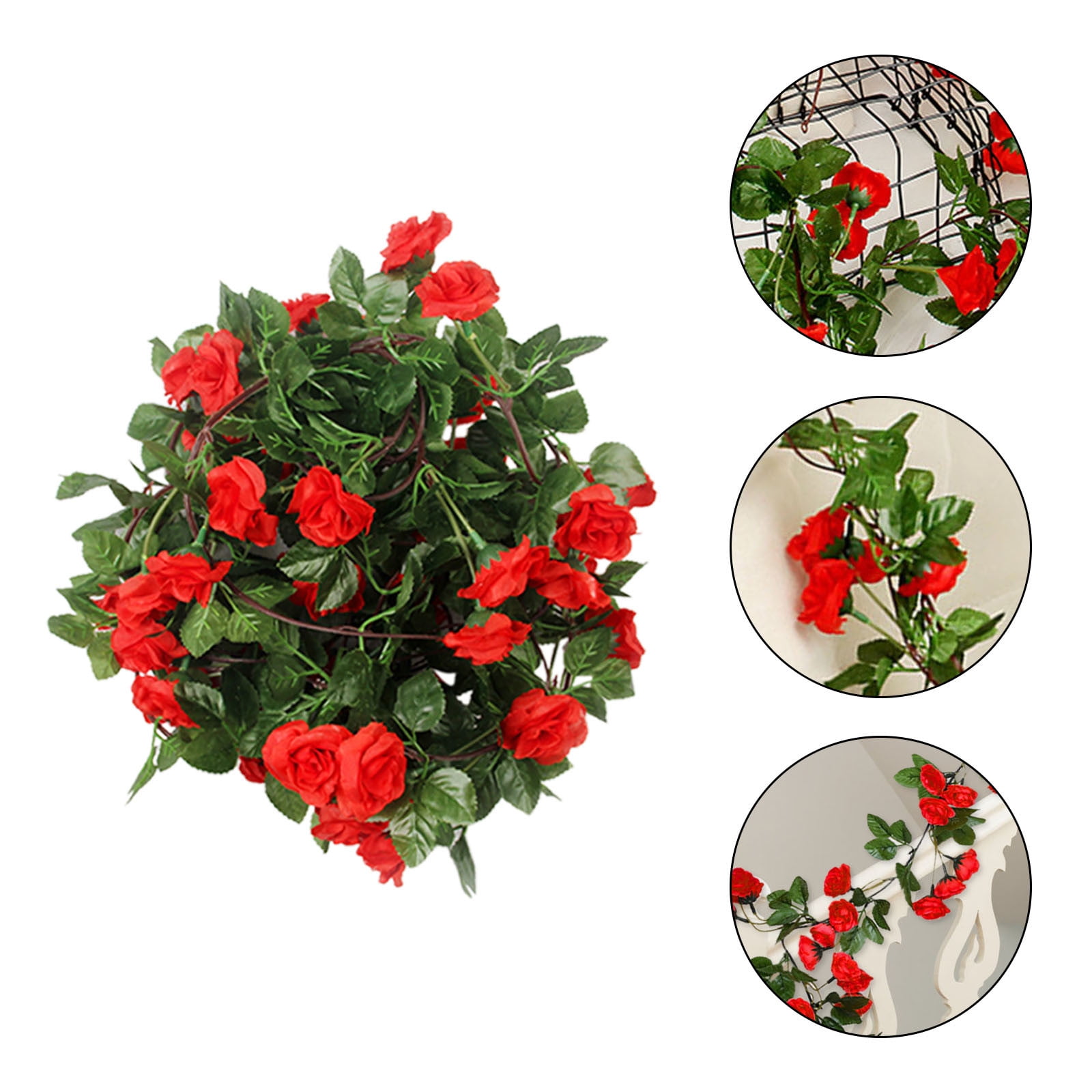 Xubond Artificial Flowers, 2.2 M 22 Rose Vine Living Room Pipe