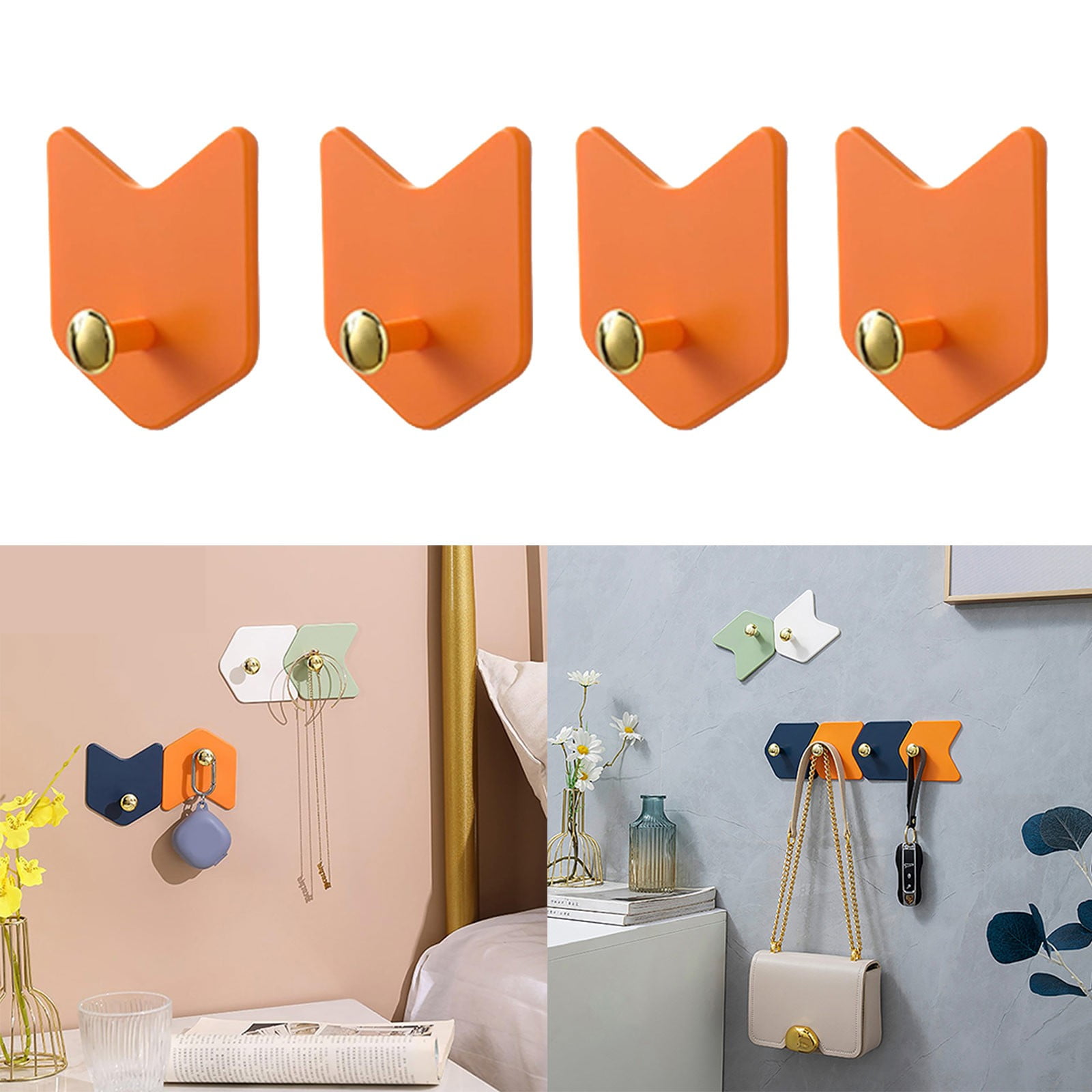 Xubond BESTOYARD 4pcs Strong Sticky Hook Room Decor Aesthetic Bathroom