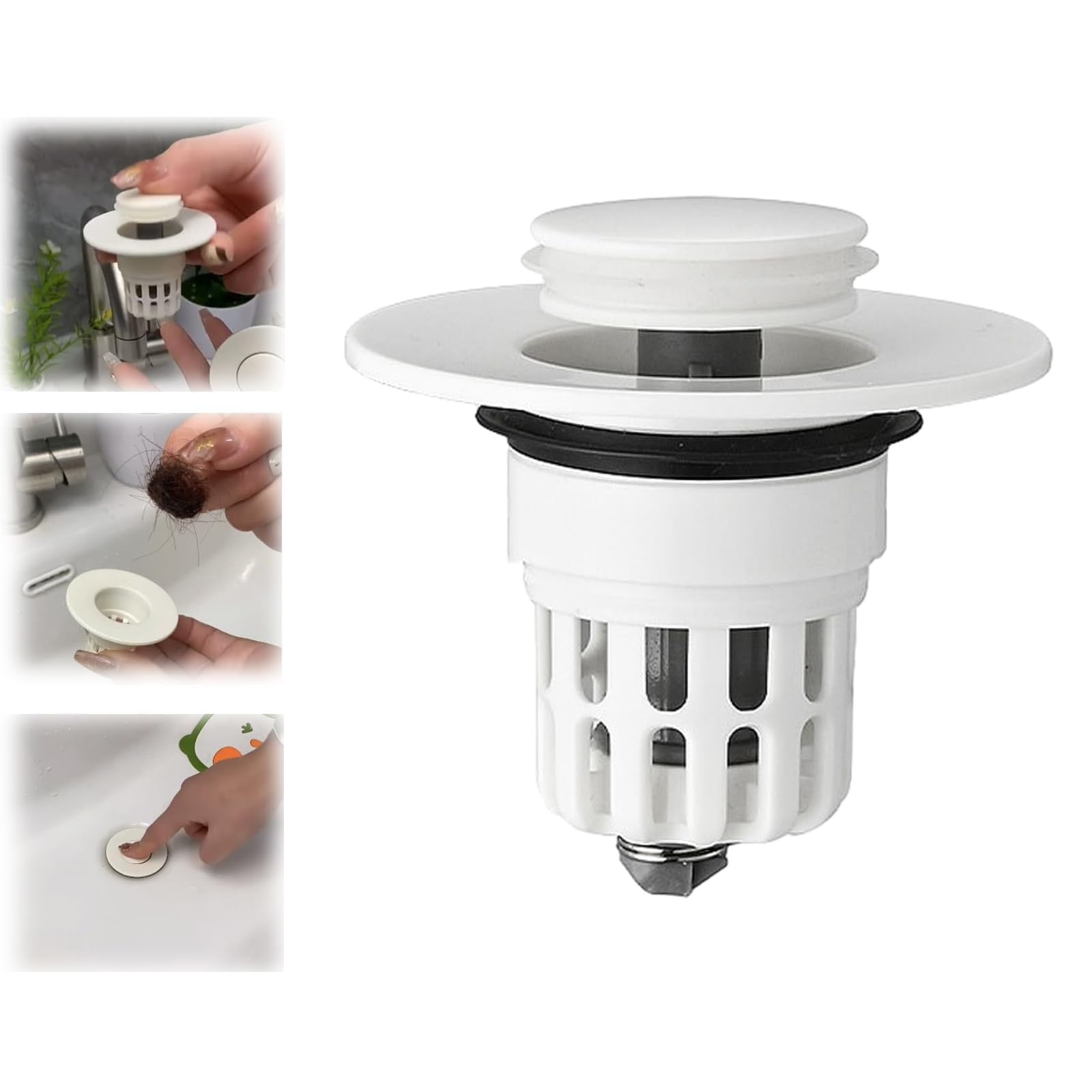 Xubond Basin Filter Plastic Universal Bathroom Wash Drain Plug Design Sink Up , Kitchen