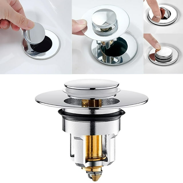 Xubond Faucet, Basin Drain Stopper With Up Core Sink Plug Anti Leak And