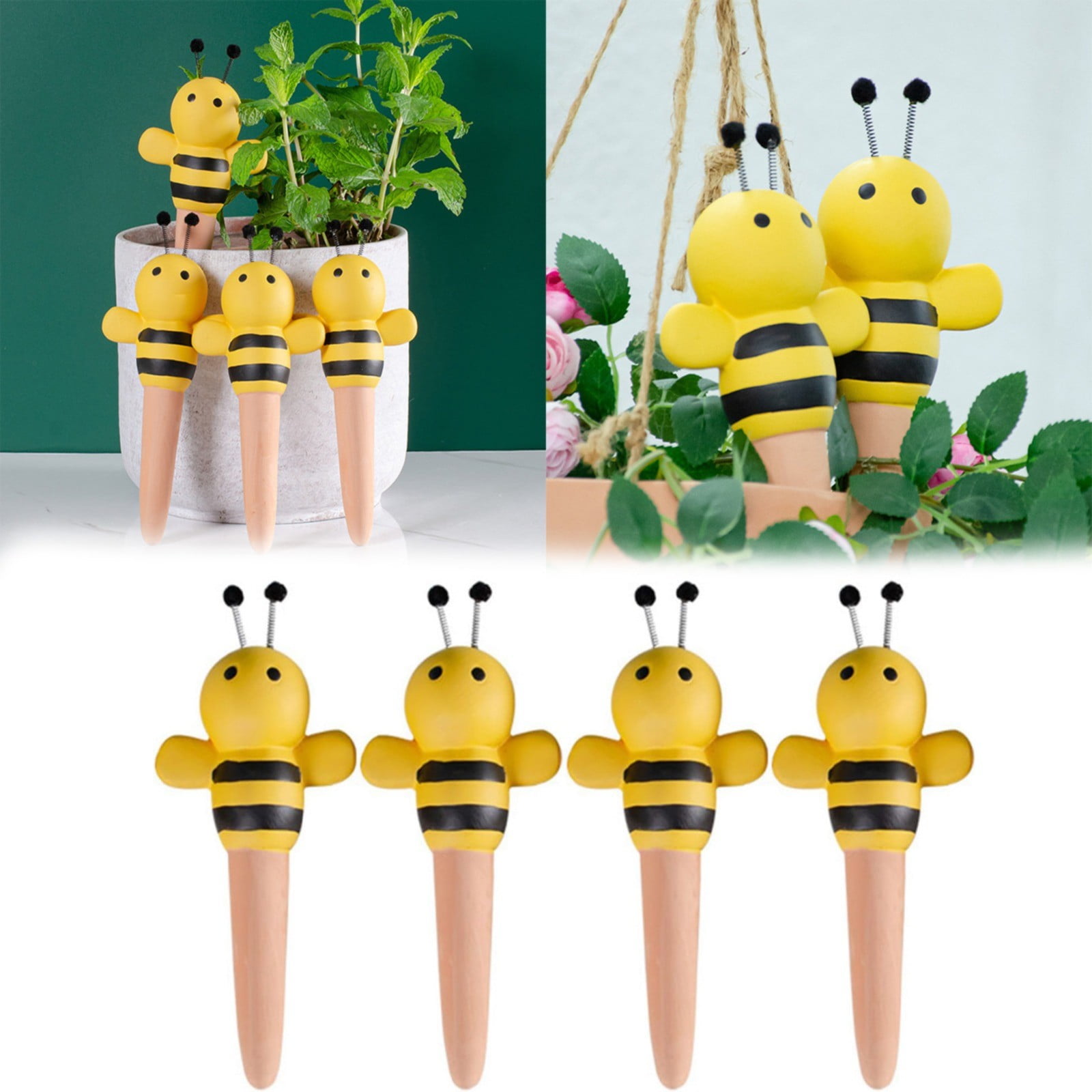 Xubond Garden Tools, 4pc Self Watering Planter Insert Plant Stakes