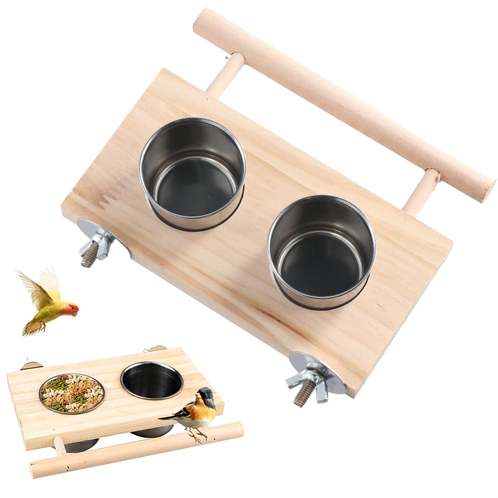 4 PCS Bird Feeder And Waterer - Plastic Cage Cup For Chicken Duck Pigeon Feeding