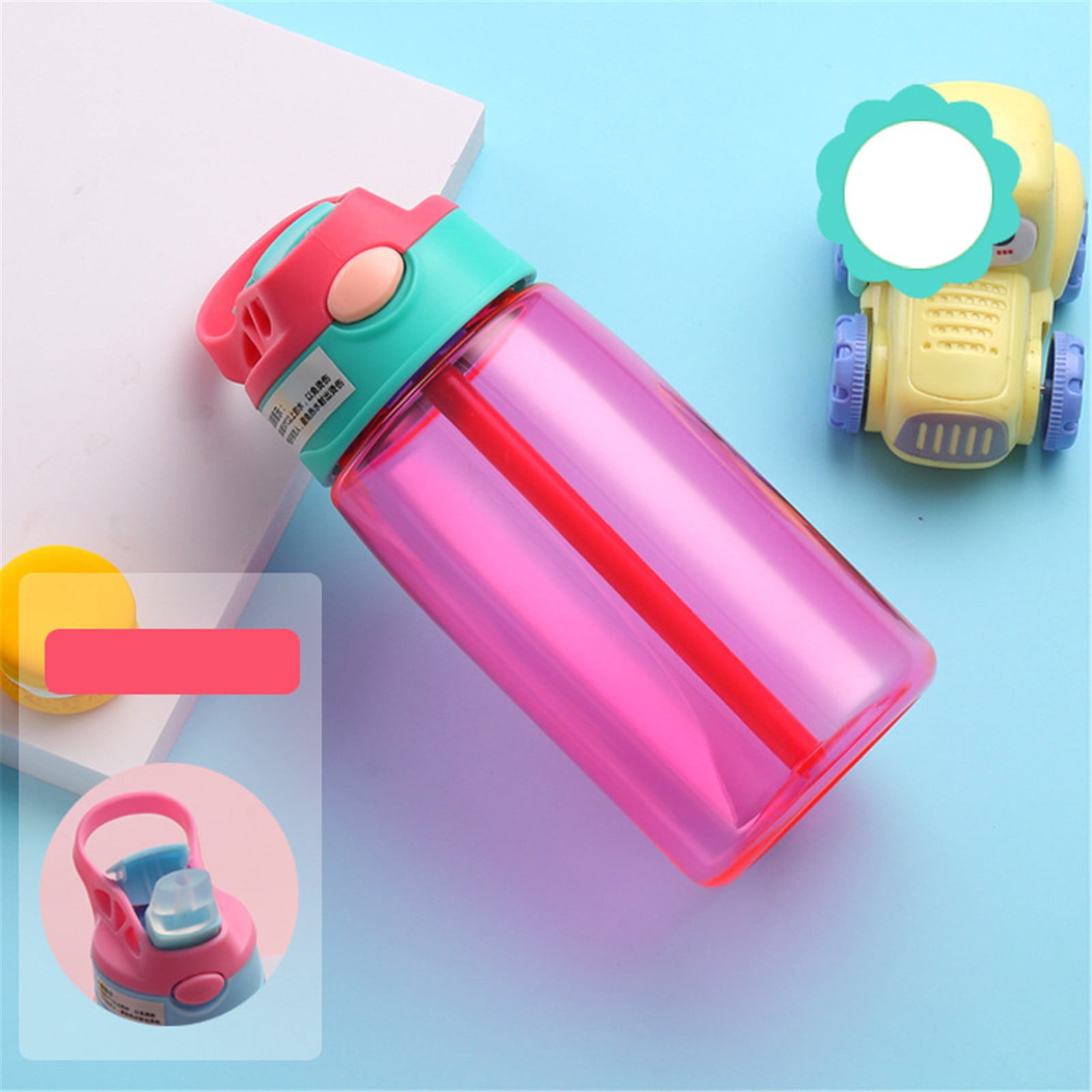 EBuyGB Personalized Kids Water Bottle With Carabiner Clip For School