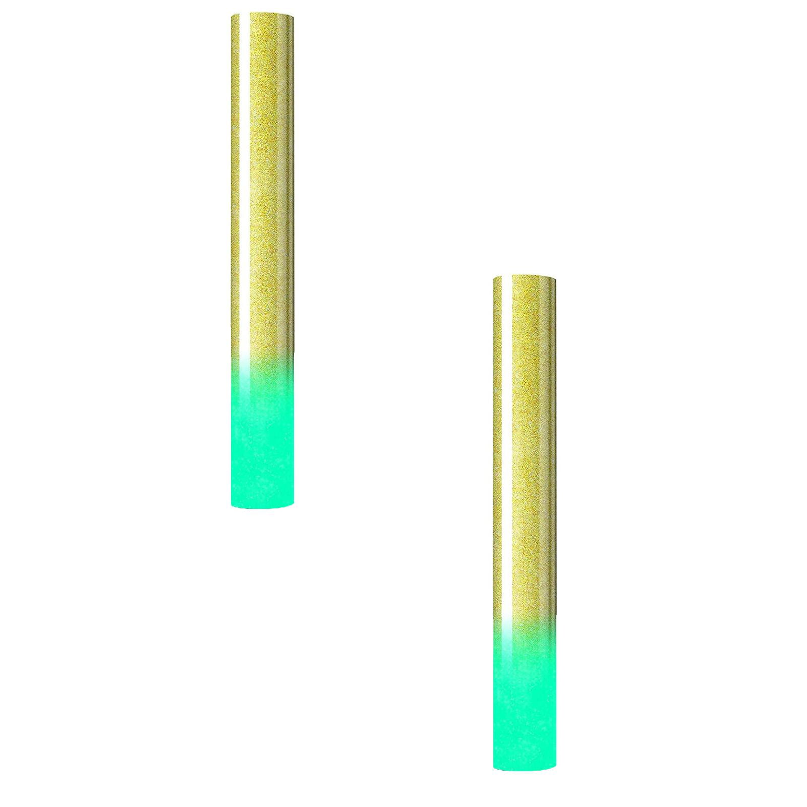 Xubond Glitter HTV Heat Transfer Vinyl Bundle Glow in The Dark Color