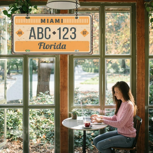 Xubond Home Dector, Vintage License Plate Iron Sheet Painting Home Bar