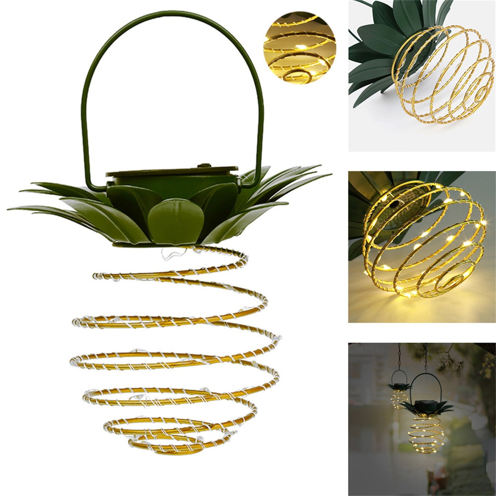 Xubond Home Firefly Pineapple Yard String Lights Outdoor Solar Patio