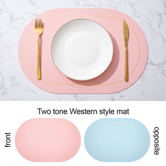 Xubond Kitchen Essentials, Tableware Placemats Table Heat Non Slip Decorative Plate Are Suitable For Indoor And Outdoor Kitchen Tables Placemats, Pink, Placemats Set Of 6