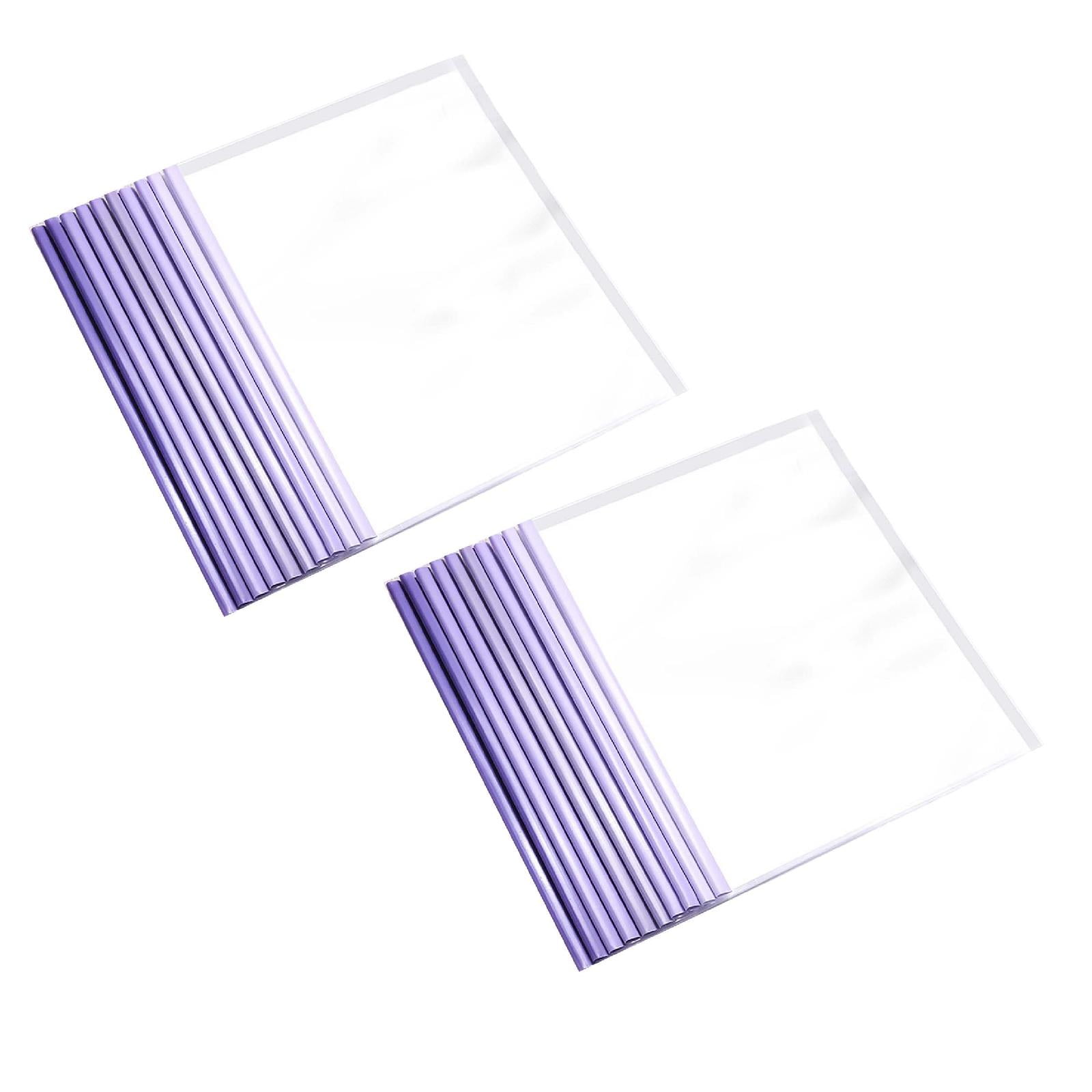 Xubond Office Supplies 10 Pack Report Covers With Sliding Bar 7mm Clear