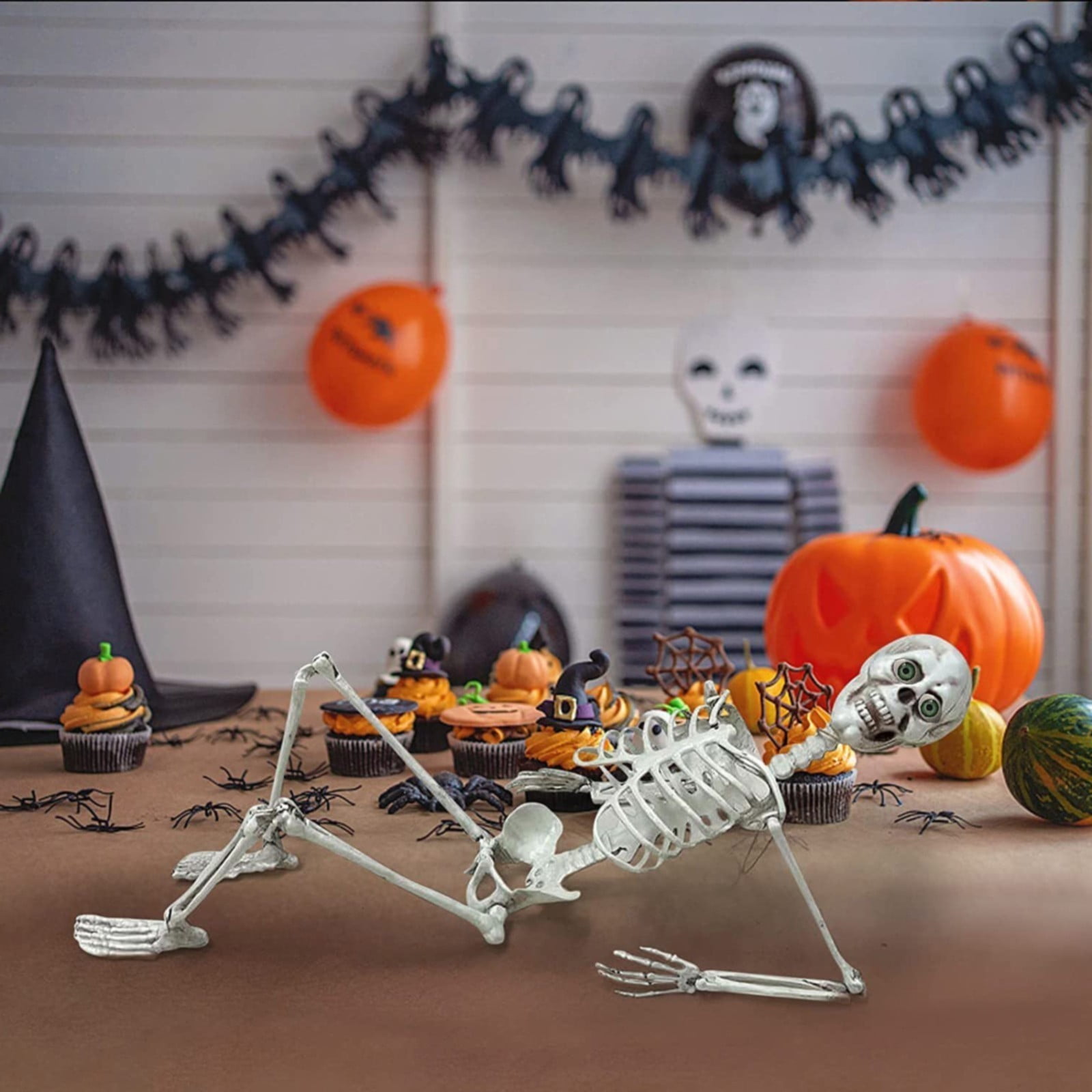 Xubond Party Decorations, Halloween Skeleton Prop Deco Life Size Full ...