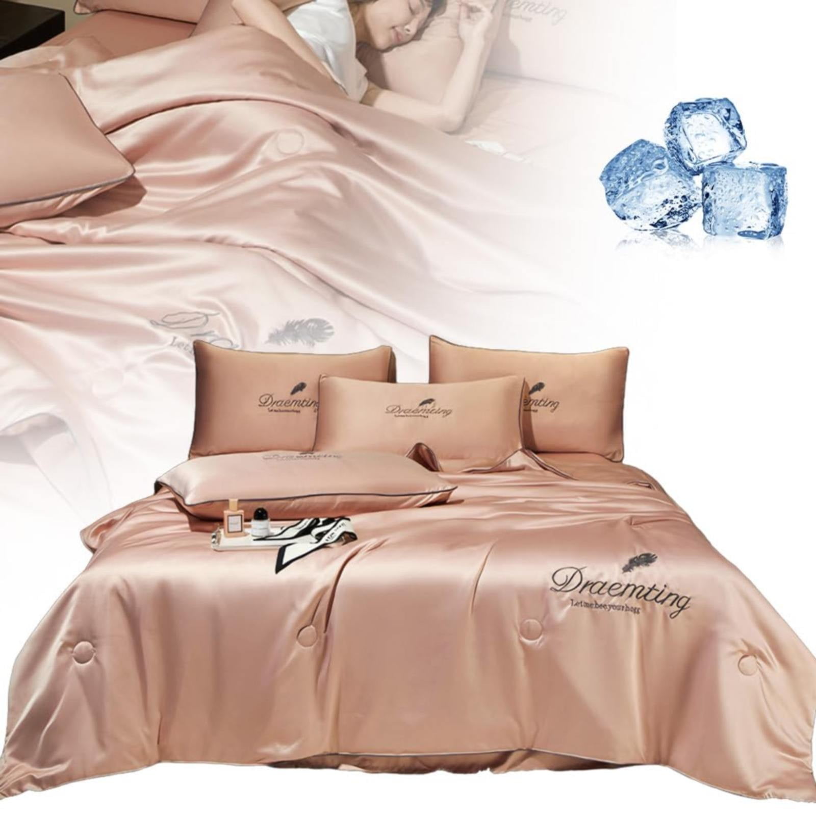 Xubond Patio Furniture Set, Summer Simple Ice Silk Quilt Blanket Self