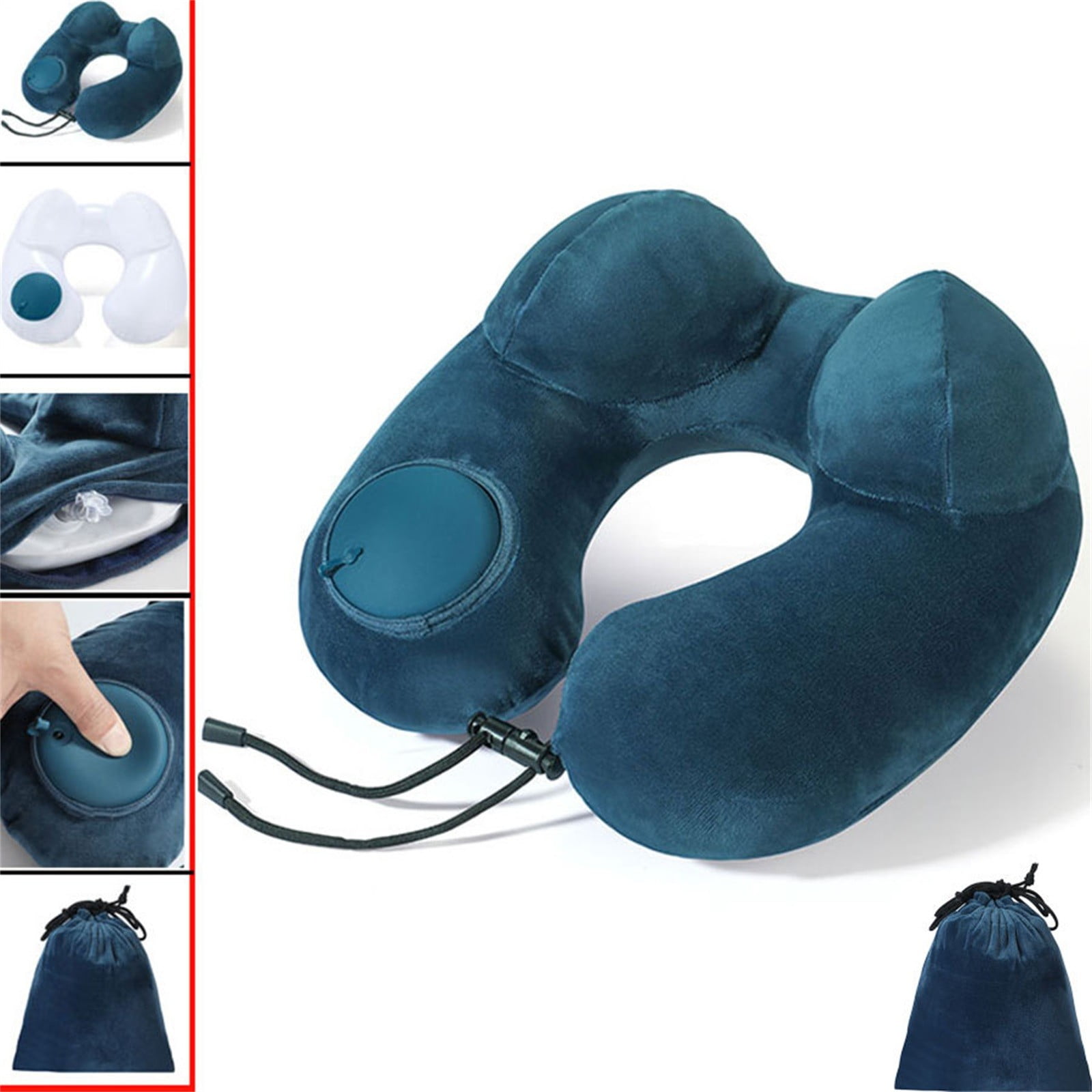 Xubond Pillows, Inflatable Travel Neck Pillow For Airplane Sleeping