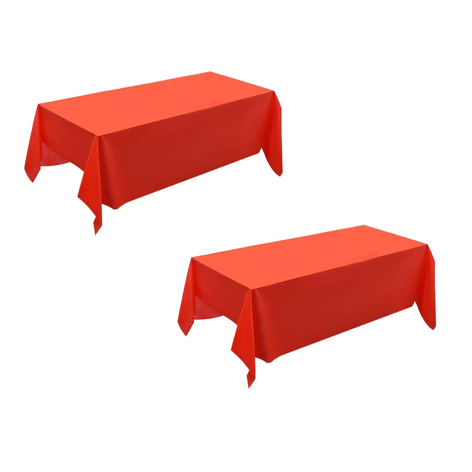 Xubond Premium Silver Plastic Tablecloth 54 X 108 In. Disposable